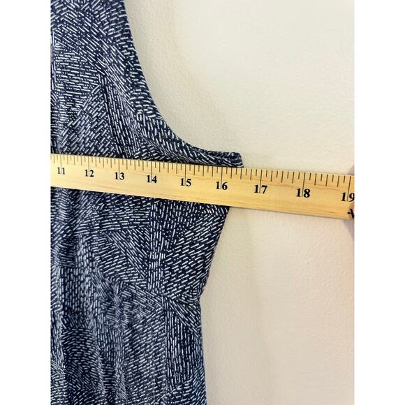 Athleta Santorini Blue Racerback Thera Print Sleeveless Tank Dress Medium - Picture 7 of 8